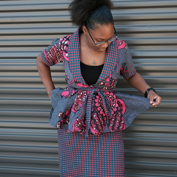 African Ankara women 2pcs set of top and skirt - Picture 4 of 5